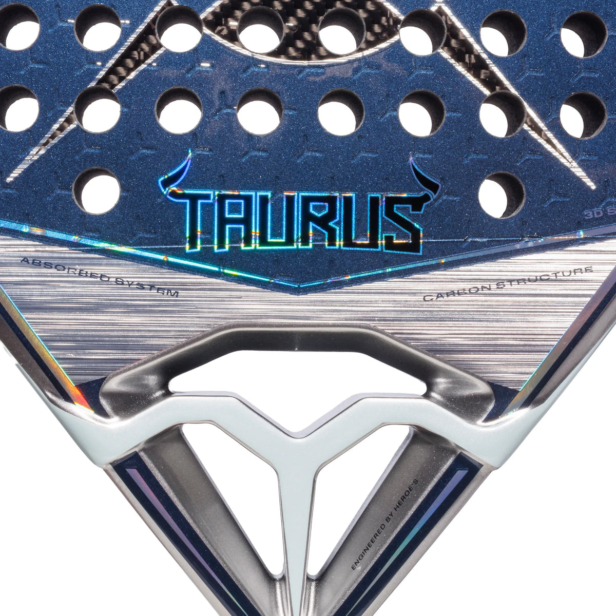 Heroes TAURUS 2026 Padelschläger – Detail Herz und Schlagfläche